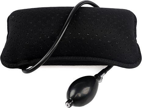 Inflatable Lumbar Support Pillow Washable Breathable Waist Pad Wearable Pain Relief Portable for Office Computer Chair Car Seat Cushion Back Support for Sitting Traveling Camping Indoor Outdoor