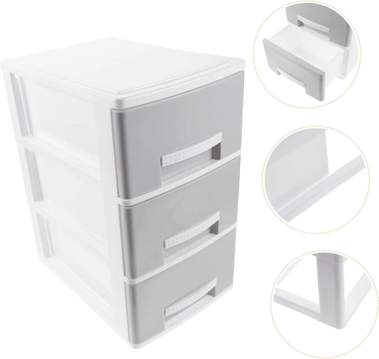 Plastic Desktop Storage Drawer Box Lightweight Desk Organizer with Large Capacity Plastic Storage Case for Office Bedroom Bathroom Accessories