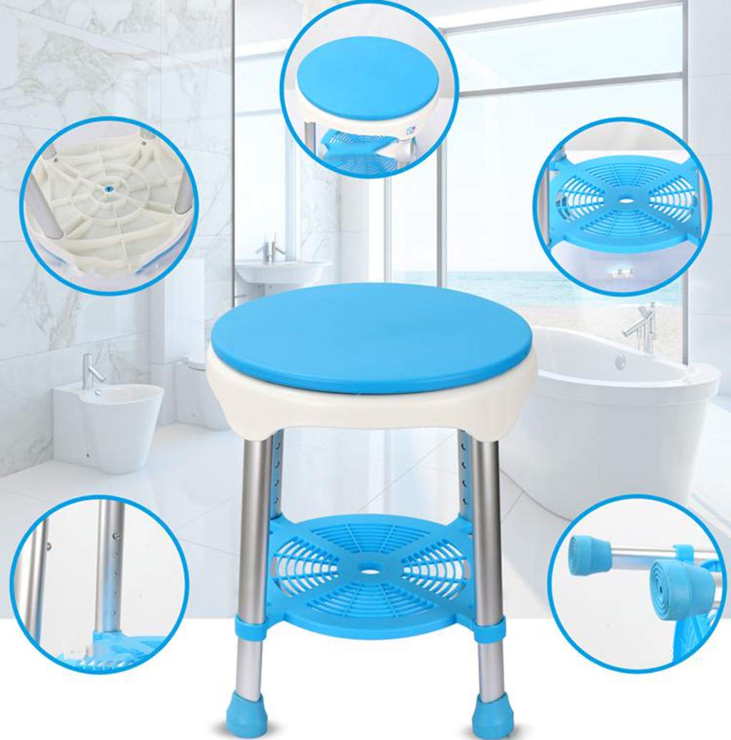 Manejar Giratorio Taburete de baño Asientos de Ducha para discapacitados Silla elevadora de bañera con Asiento Giratorio Bandeja extraíble para Mujeres de Edad Avanzada/discapacitadas/Embarazada