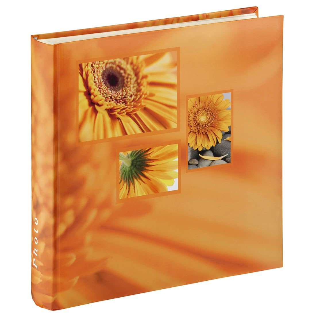 Hama Jumbo Album fotograficzny Singo (fotoksiążka 30 x 30 cm, album z 100 białymi stronami, album fotograficzny do wklejenia i do samodzielnego ozdobienia), pomarańczowy