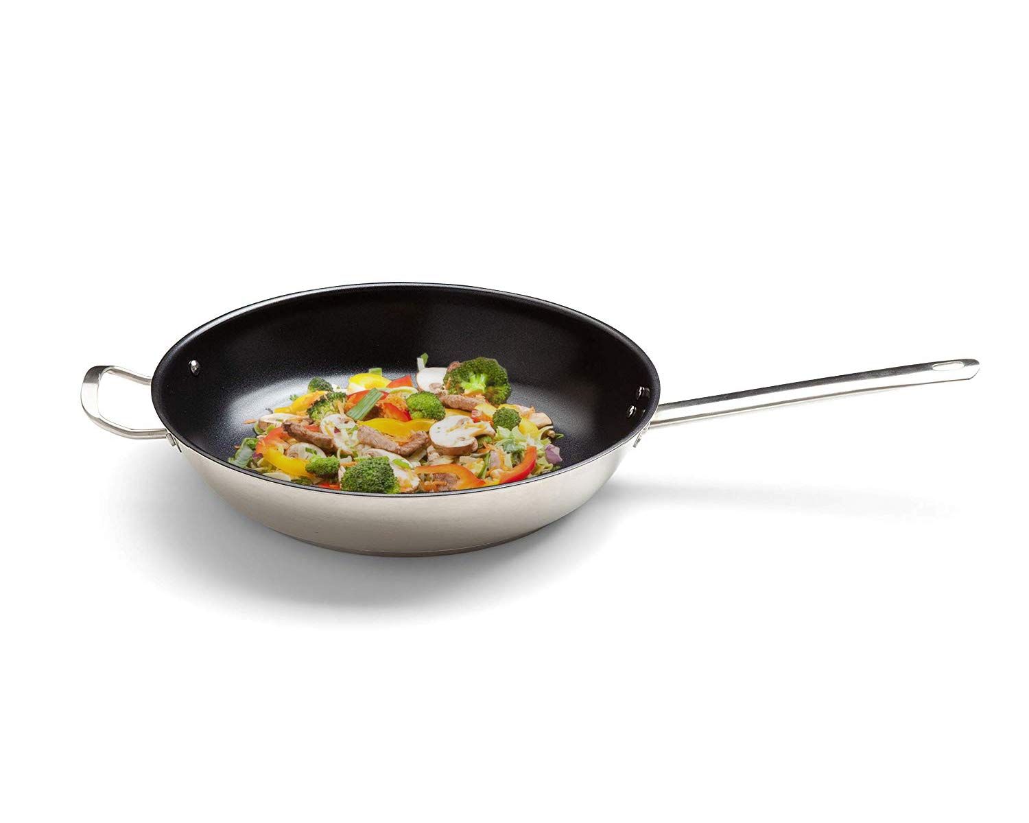 Tivoli Premium Stainless Steel Frying pan – 32 cm – Ceramic Coating – Suitable for All hob Types