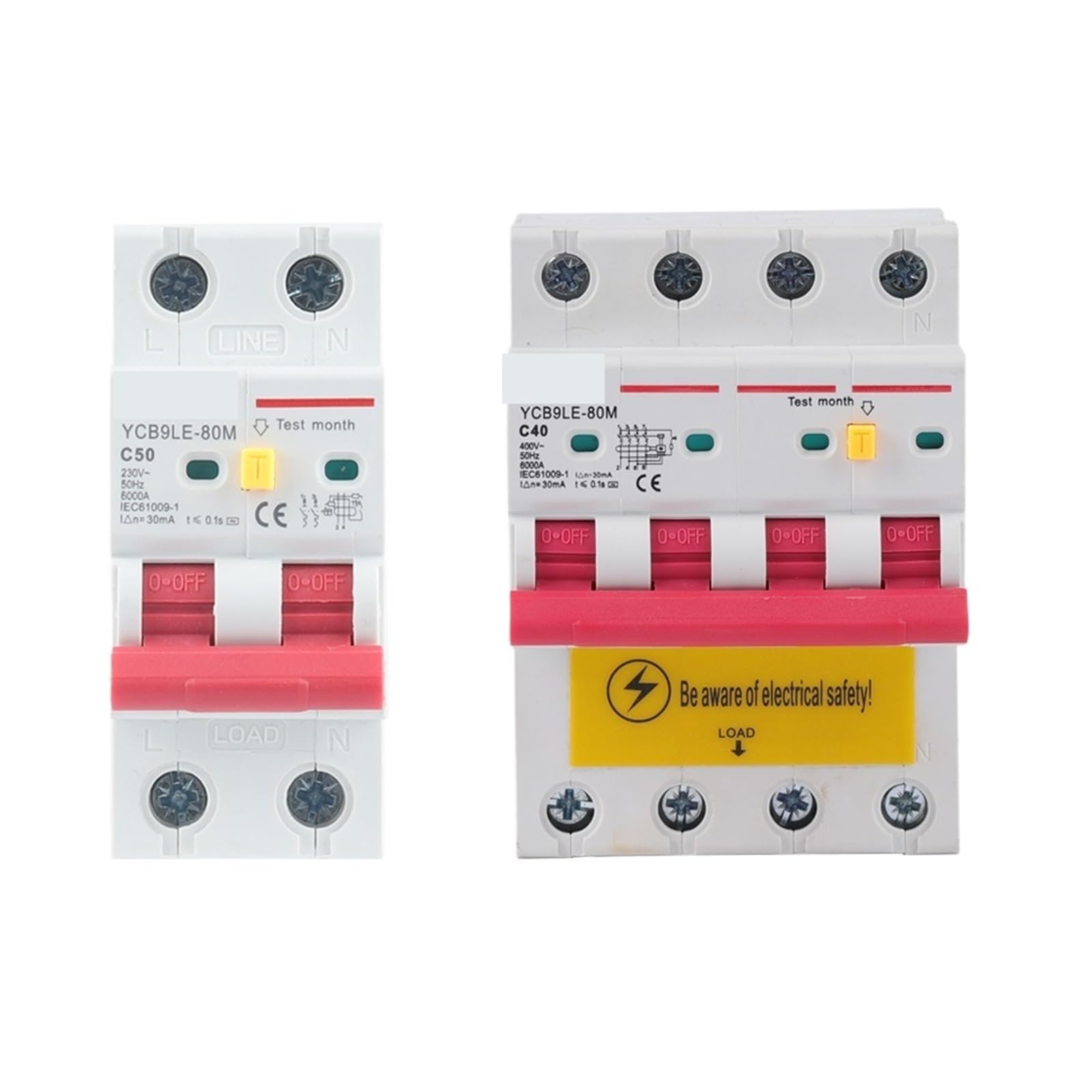 Disjoncteur différentiel 2P 230V 30mA 32A YCB6HLN-63 PLUS - 7