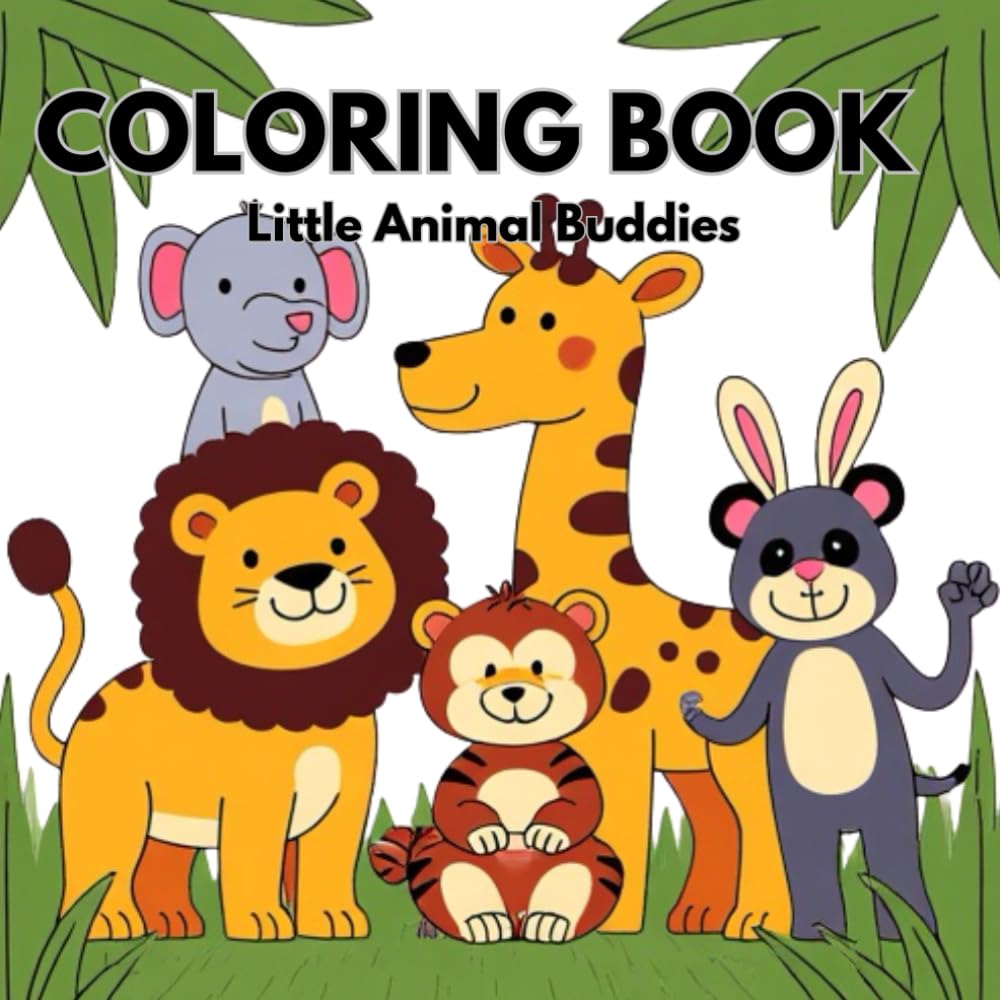 Little Animal Buddies: Cute Animals Coloring Book for Kids: A fun coloring book for kids ages 3–7 with cute animals