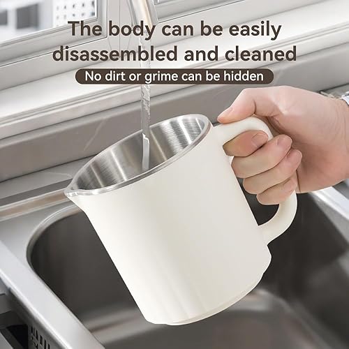 Miniatura 4 de Hervidor eléctrico de viaje de acero inoxidable 304, pequeño, portátil, plegable, para agua hirviendo, camping, viajes, con 2 engranajes, 20.3 fl