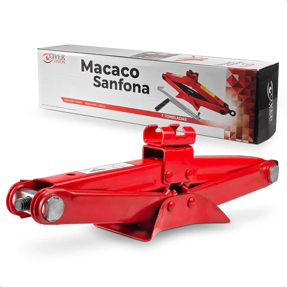 Macaco Tipo Sanfona 2 Toneladas Carro Universal Reforçado Portátil OVERVISION