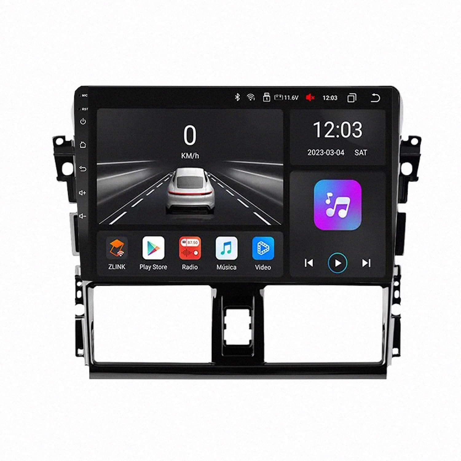 Radio 2 DIN para Toyota Vios 2014 con Carplay y Android Auto 8