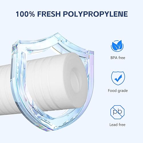 Miniatura 4 de BLUERISE Filtro de agua de 5 micrones de 10 x 2.5 pulgadas de repuesto para sedimentos para toda la casa, cartucho de repuesto para filtro de agua