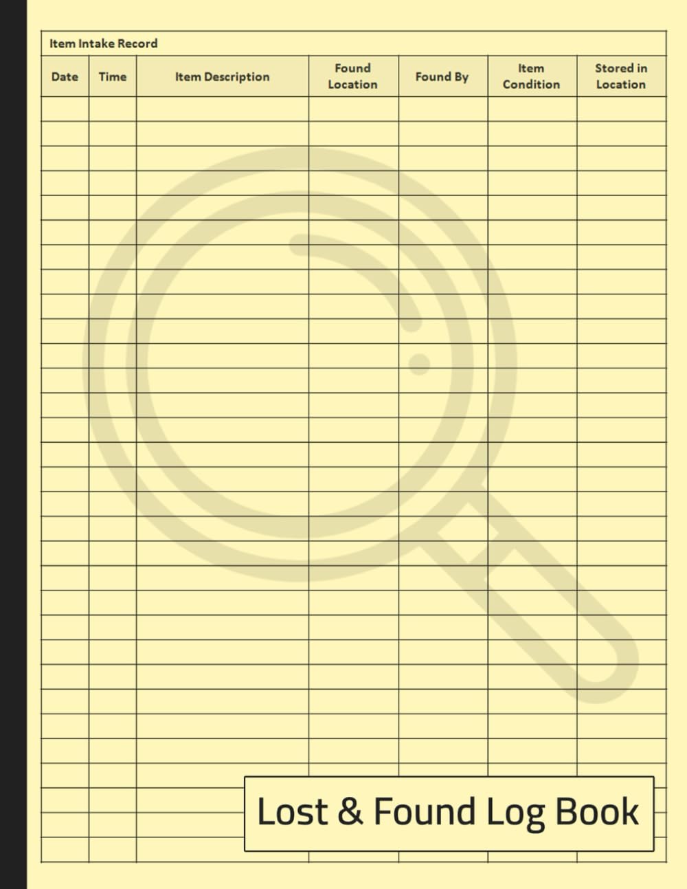 Lost & Found Log Book Lost Property Logbook to Record and Track All