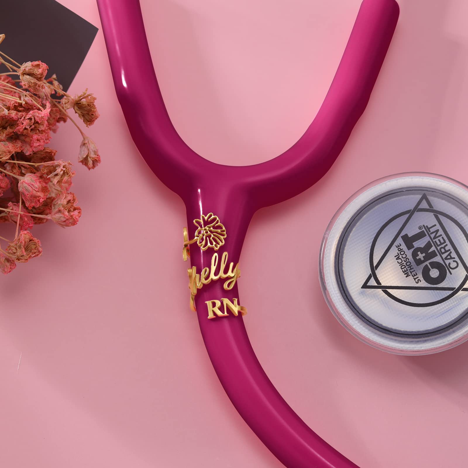 Stethoscope Name Tag Personalized, Stethoscope Charms with ID Tag Accessories, Nurses Week Gift for Nurse, Doctor, Medical Assistant