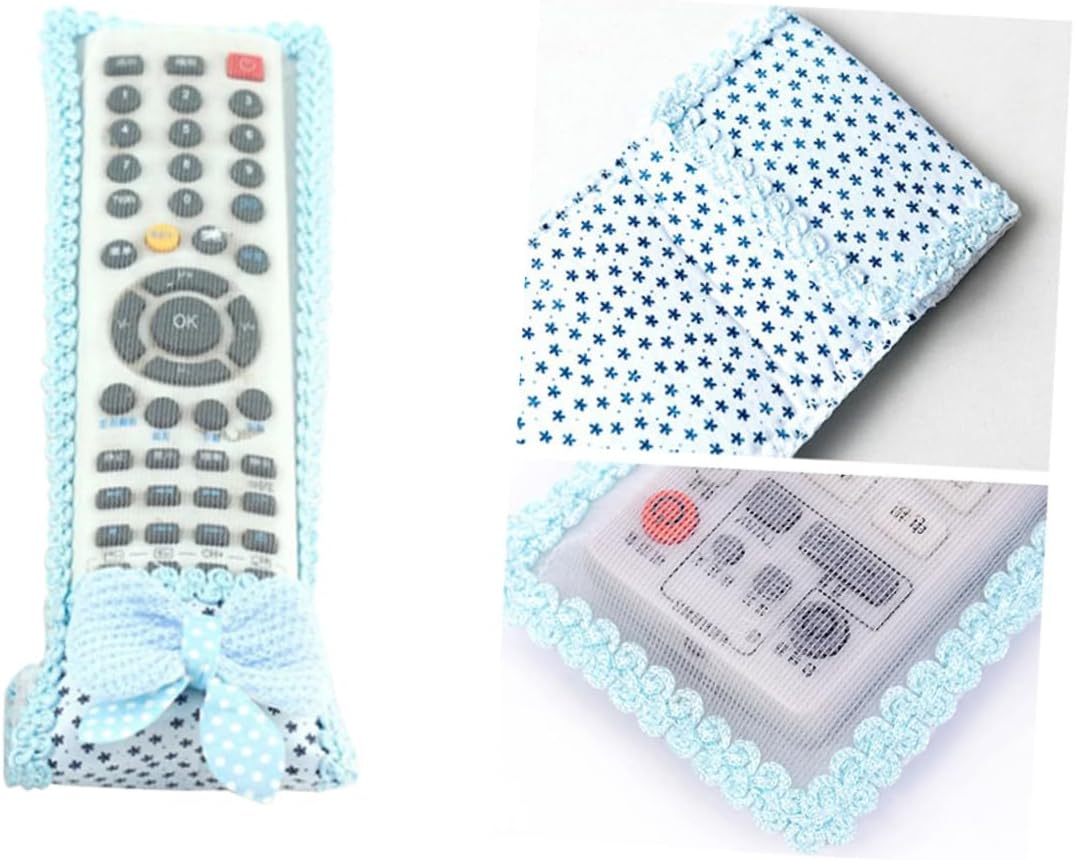 1Pc Large Bow Knot Pattern Fabric Lace Cover for Remote Control Style Creative Beautiful Lace Cover for Home Decor Gypsophila Design