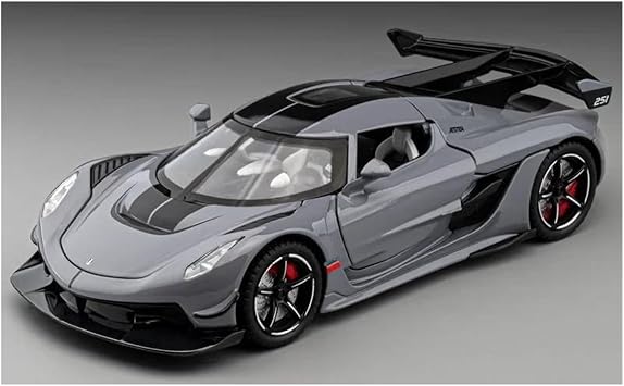 Decorative car Model 122 for Jesko Die-cast Alloy Supercar Car Models Suitable for Decoration Party Gifts Decorative Crafts for DecorationGray