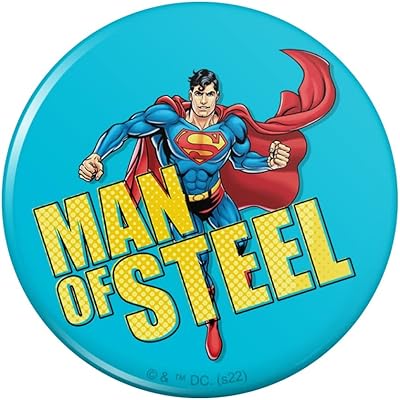 GRAPHICS & MORE Superman The Man of Steel Pinback Button Pin