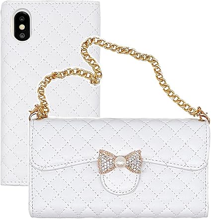 Amazon Co Jp キラキラリボンの3wayケース Iphone13 Iphone12 Pro Mini Iphone11 Pro Max Iphonese 第3世代 第2世代 Xr Xs X Iphone8 Plus Iphone7 Iphone6s カバー 手帳型ケース ショルダー おしゃれ リボン パール キラキラ デコ 肩掛け スマホポーチ ストラップ