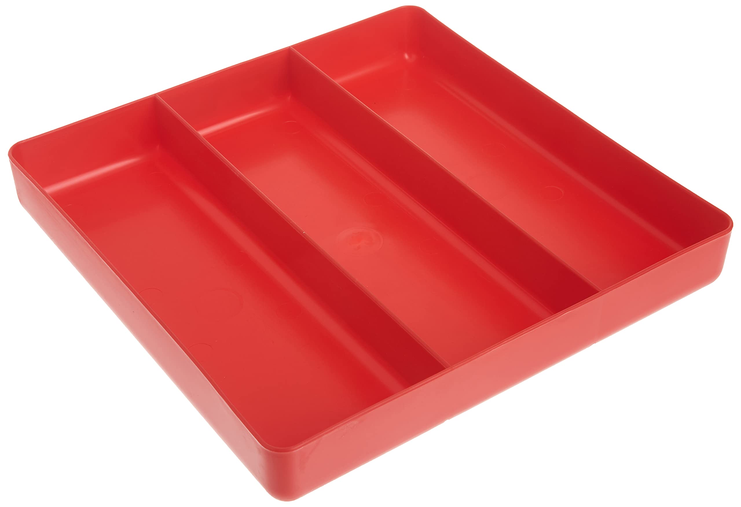 Ernst Manufacturing Organizer Tray, 3-Compartments, Red