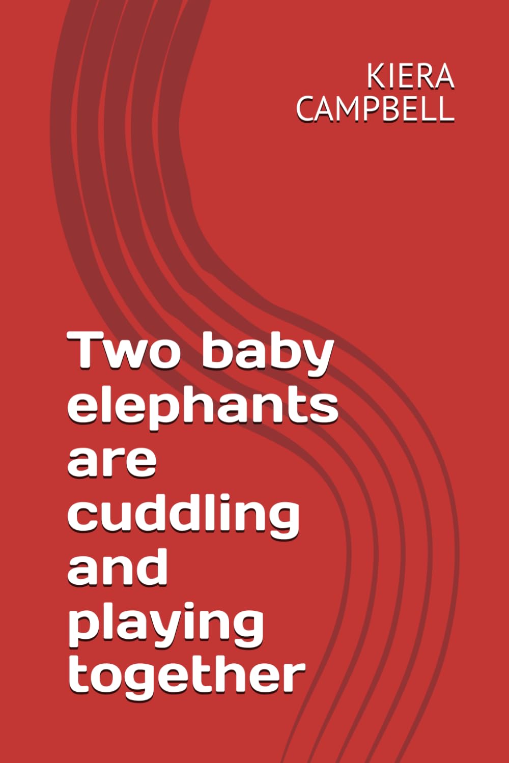 Two baby elephants are cuddling and playing together