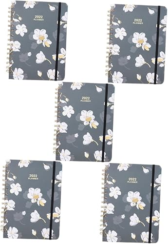 Ciieeo 5 Pcs 2022 2022 Agenda 2022 Monthly Planner Monthly Management Planner Calendar Book 2022 Day Planner Daily Spiral Notepad Time Management