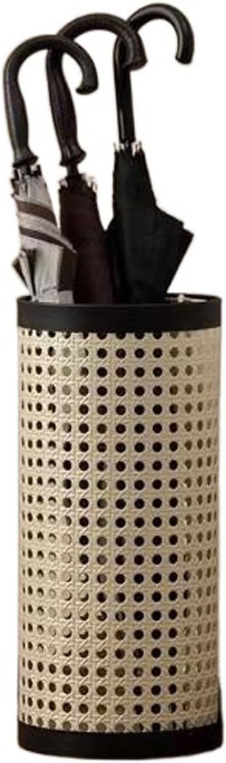 Umbrella Holder Entryway Metal Round Umbrella Stand Rack, Free Standing Holder Bin, Bucket Canes Walking Sticks for Entryway, Home, Office Umbrella Stand Rack