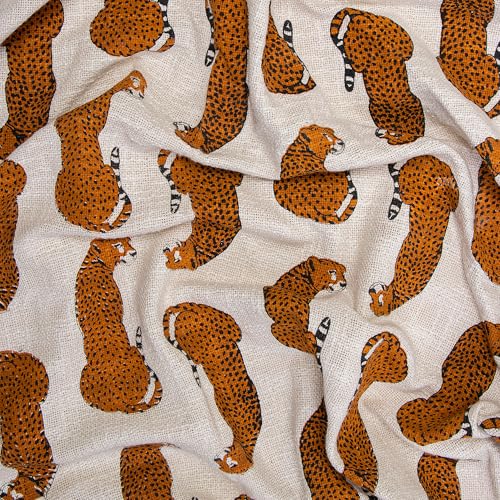 Image of 100% Cotton Handblock Floral Print Sofa Throw Blanket for Couch & Diwan, Car, 50x60 Inches (Brown-Multi 02)