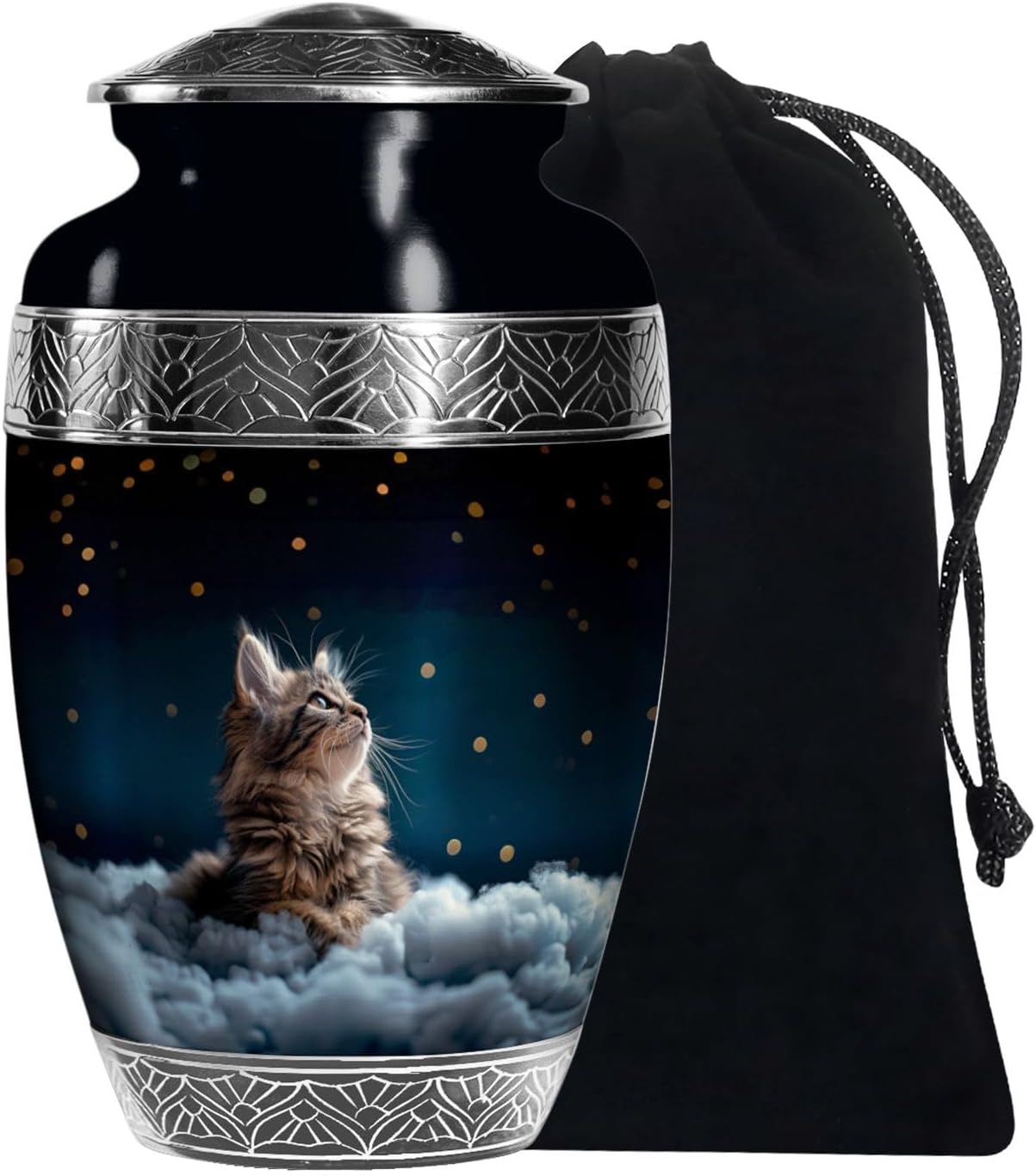 Large Cat Urn for Human Ashes - Burial Urn for Cremated Remains