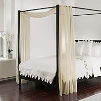 Vista 3 de NICETOWN Cenefa decorativa larga para ventana, cenefa de bufanda de boda, cortina de gasa para sala de estar, dormitorio, ceremonia