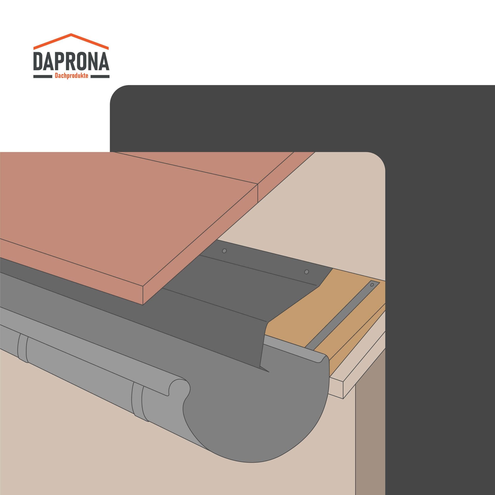 Chapa de tejado, chapa de borde, chapa a dos aguas, 45 mm, 2 m, cubierta de tejado plateada, chapa de aluminio, adecuada para tejados planos y tejados inclinados