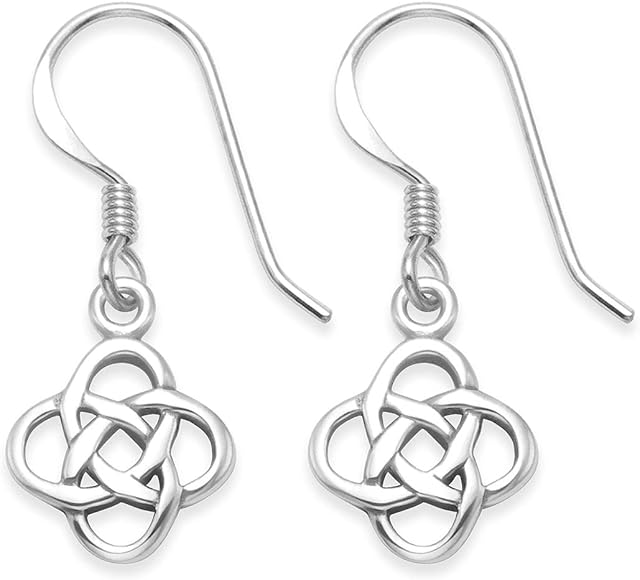 Heather Needham Sterling Silver Celtic Earrings - SIZE: SMALL 9mm. Gift boxed Silver Celtic Drop Earrings. 6420.