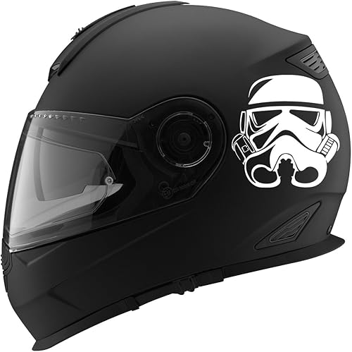 Storm Trooper - Calcomanía para casco de motocicleta, 5 pulgadas, color blanco