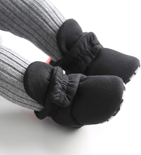 Miniatura 3 de Botines de forro polar para bebé y niña, para recién nacidos, acogedores, calcetines cálidos de invierno, antideslizantes, suela suave, zapatos de