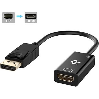 Rankie Displayport HDMI 変換アダプター 4K高解像度対応 オーディオ付き (ブラック)