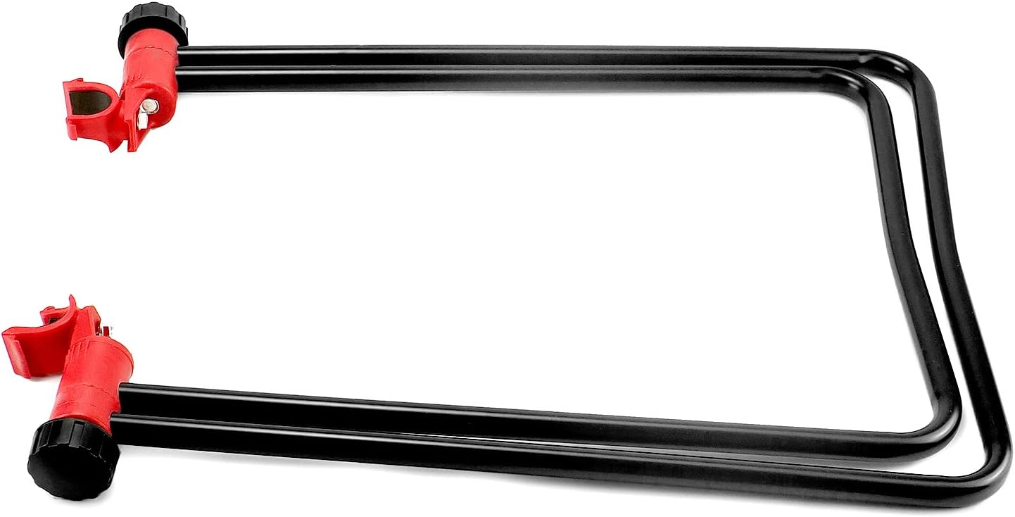 The QWORK bicycle stand shown in its folded, flat position.