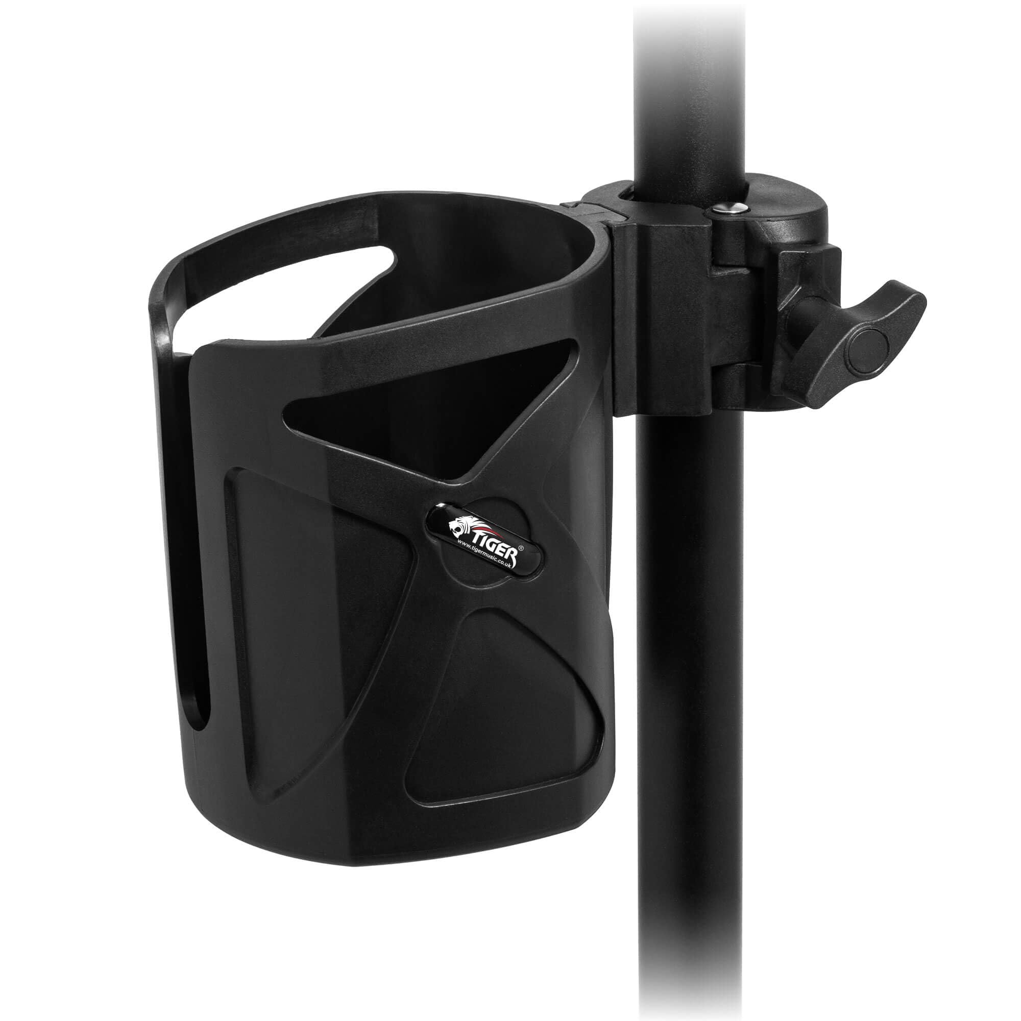 Tiger Professional Clamp-On Drink Holder for Music Stand Mic Stand Drum Kit