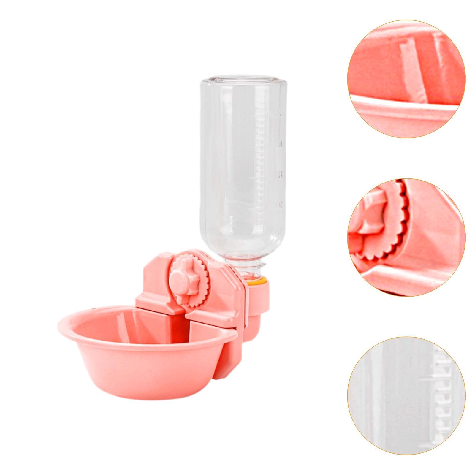 MFMEXUL Portable Water Dispenser for Dogs, Detachable Pet Bowl and Fountain, 500ML