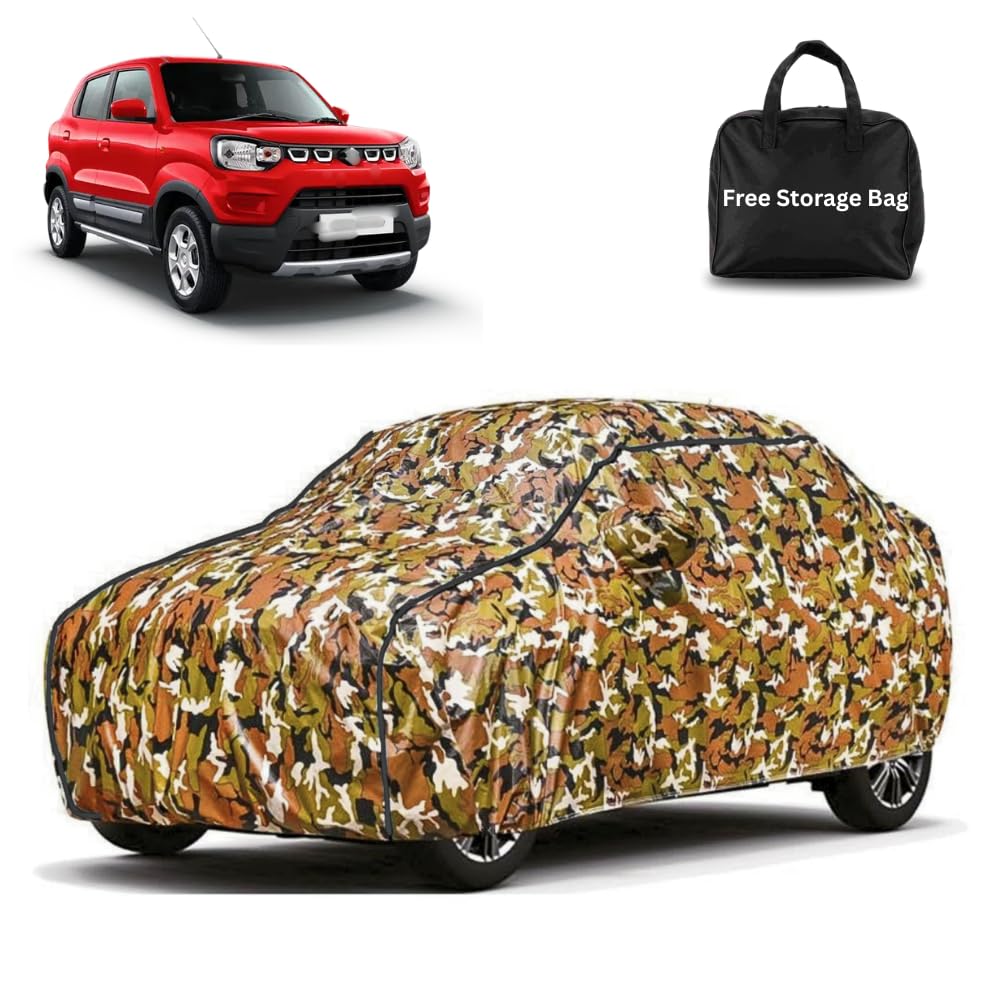 Kerwa Waterproof Car Cover Compatible with Maruti Suzuki S-Presso Dustproof & UV Resistant | Mirror & Antenna Pockets | Elastic Bottom | Full Body Protection Cover-image-6