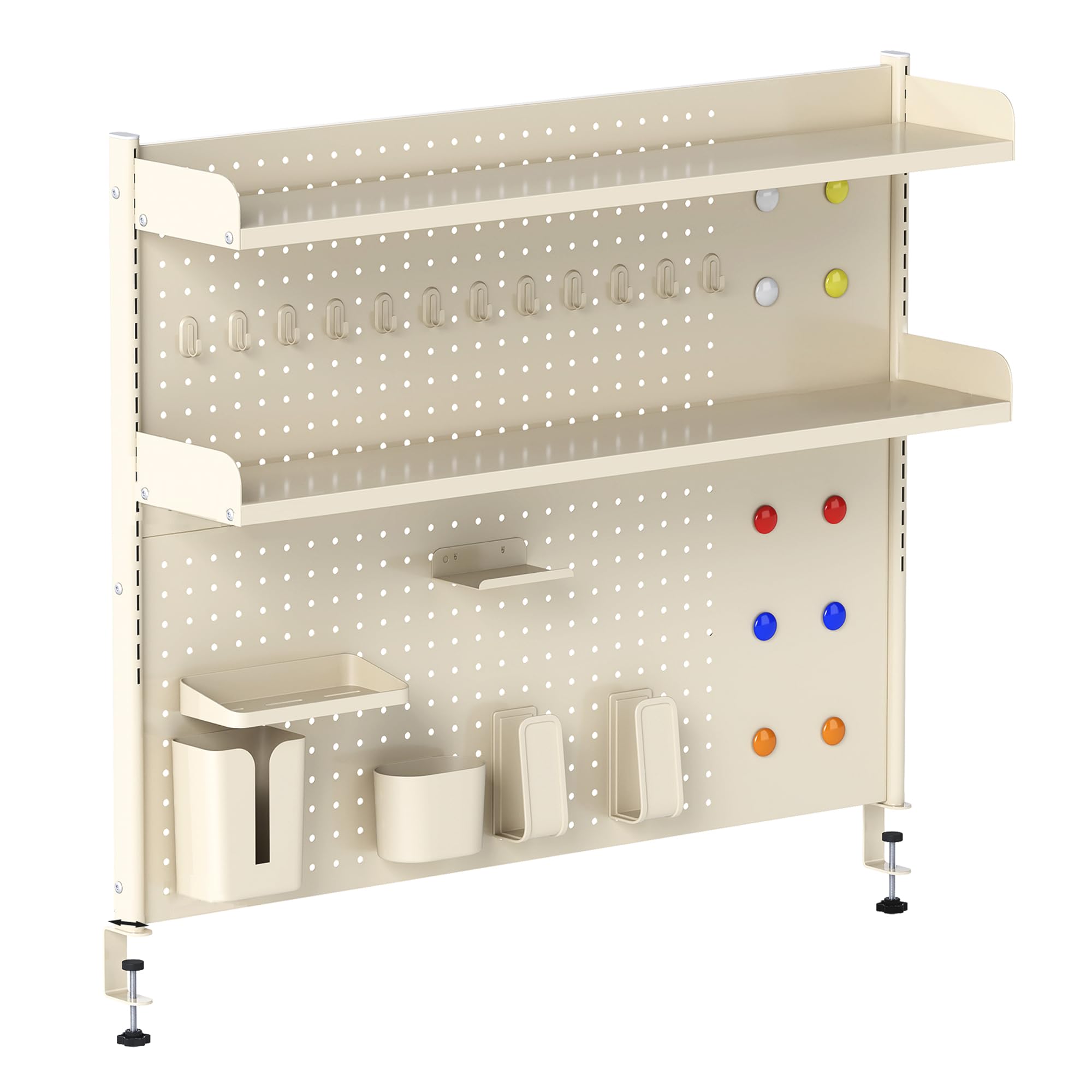 uyoyous Klemmbare Schreibtisch Regal, Verstellbares Aufbewahrungsregal Büro Computertisch Zubehör Organizer für Büro, Gaming, Zuhause, Aufhängbar