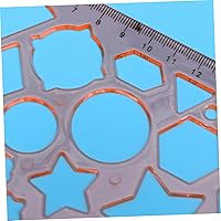 Vista 8 de 3pcs Geométrico Papelería Herramienta de Dibujo Geométrico Plantilla Regla Geométrica Regla
