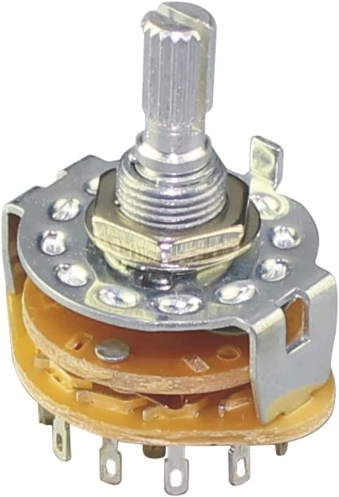 Commutateur rotatif en métal robuste 2P6T axe moleté 20mm M9X0.75
