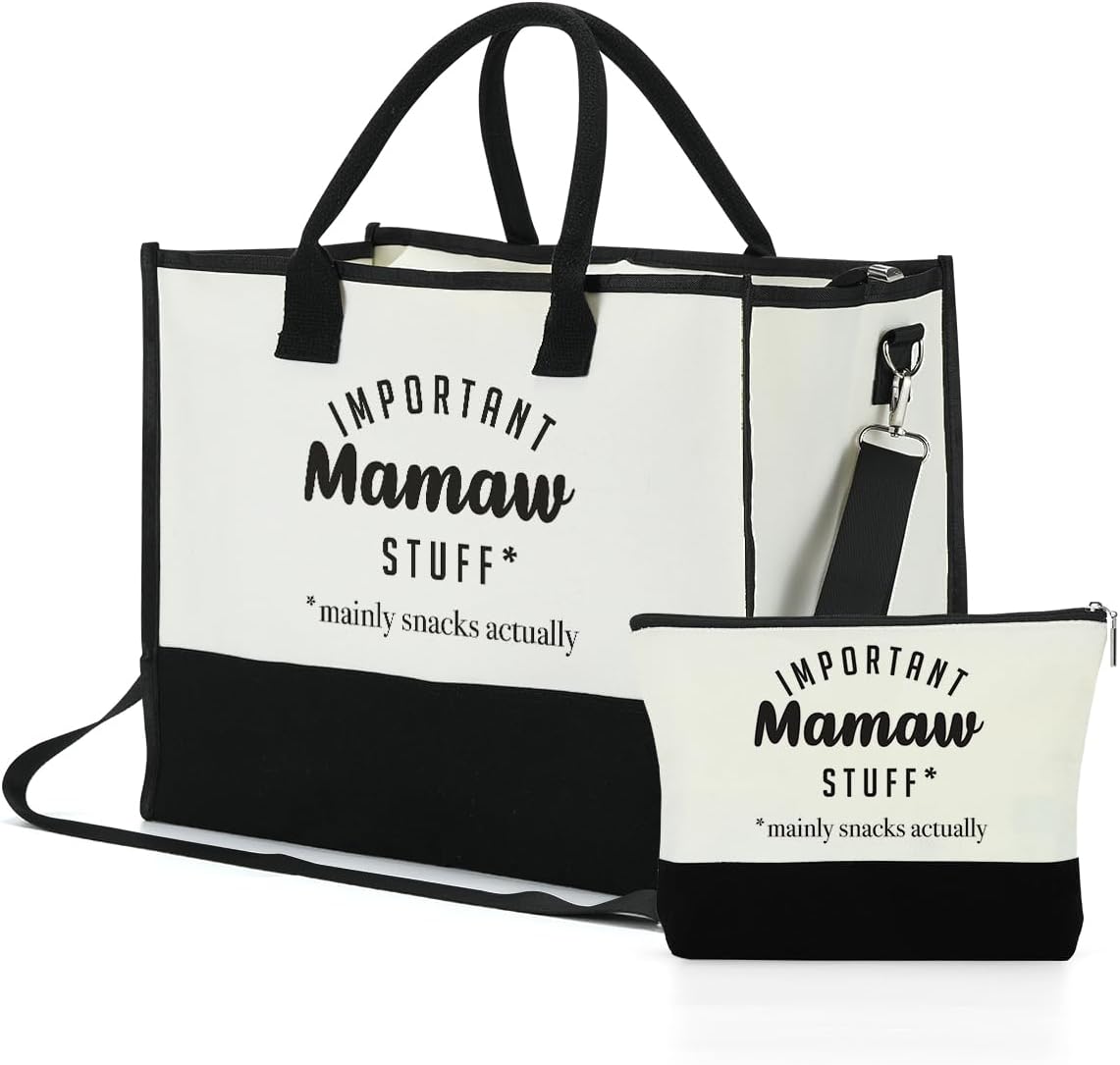 FORBIDDEN PAPER Mothers Day Grandma Mimi Yaya Retirement Dance Aunt Travel Book Witchy Gifts for Women Tote Bag & Makeup Bag