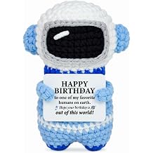 Funny Birthday Gifts for Women Men, Handmade Crochet Astronaut Space Decor, Unique Happy Birthday Gifts for Him Her Mom Dad Girls Boys Best Friend Kids Teens Daughter Son Sister Coworker
