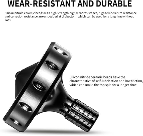 Miniatura 5 de CHEETOP Parte superior giratoria de metal de precisión, tiempo de giro de larga duración y equilibrio perfecto, adulto experto supera fácilmente los