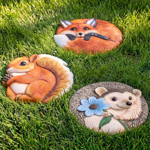 Animal Garden Stepping Stones, 3-Pack