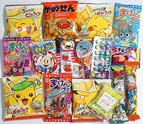 Assorted Japanese Candy Snack Senbei Dagashi Bundle 20 Pieces + Konpeito