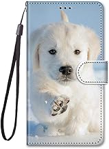 Case Compatible with Samsung Galaxy A17 4G 5G Shockproof with Stand Flip Design Funny Animal Design Bumper Kickstand Pouch Case Cover Wallet – Dog