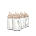 Suavinex Zero Zero Anti Colic Baby Bottle, No 1 Spanish Baby Bottle Brand, Minimizes Bottle Rejection & Nipple Confusion, Perfect for Breastfeeding Babies 4 Pk 9 oz, Light Tone, Medium Flow