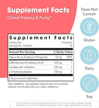 Allergy Research Group ARG Zen Sleep - Supports Relaxation and Natural Sleep Patterns Without Melatonin - L-Theanine GABA and 5-HTP Formula - Vegetarian & Hypoallergenic - 30 Servings - 60 Capsules