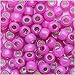 Toho Round Seed Beads 6/0 #2107 - Silver Lined Milky Hot Pink (8 Grams)
