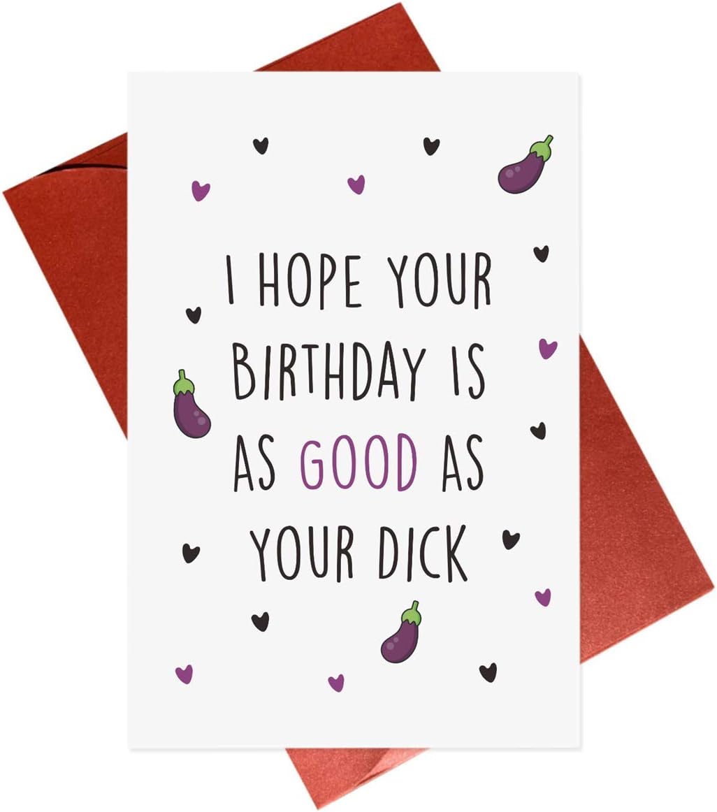 Funny Birthday Card,Naughty Rude Cards For Boyfriend Husband Partner