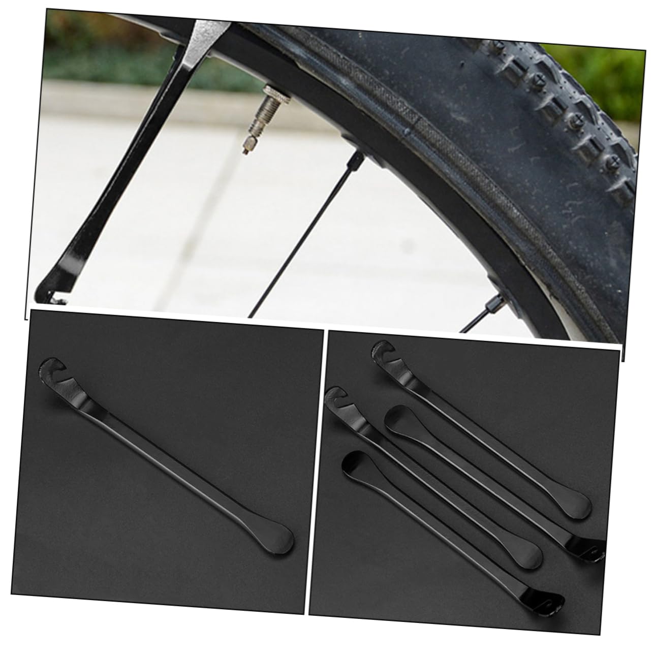 BESPORTBLE Outils pour pneus de vélo démonte-Pneu Outils de réparation Levier de Pneu de vélo d'équitation Outil de réparation de vélo Outils d'entretien d'équitation 45 Acier
