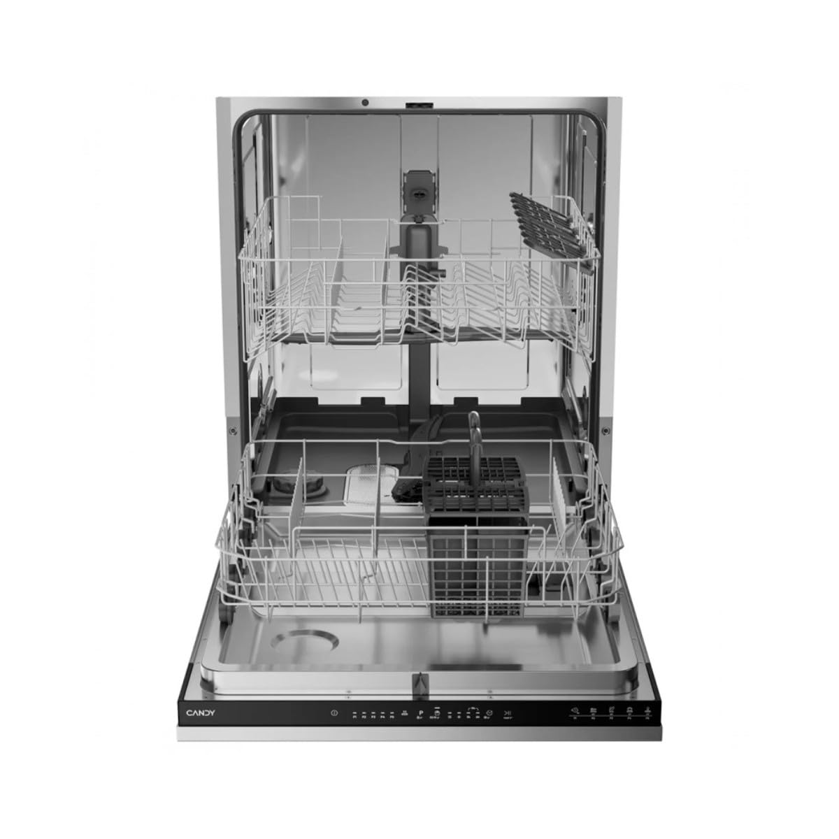 Candy Rapidò CIP 3D9E0B Lavastoviglie Integrabile 60 CM, 13 Servizi, 5 Programmi, Inizio Differito, Indicatore Sale e Lucidante, 49DB, Pannello Integrazione Non Incluso