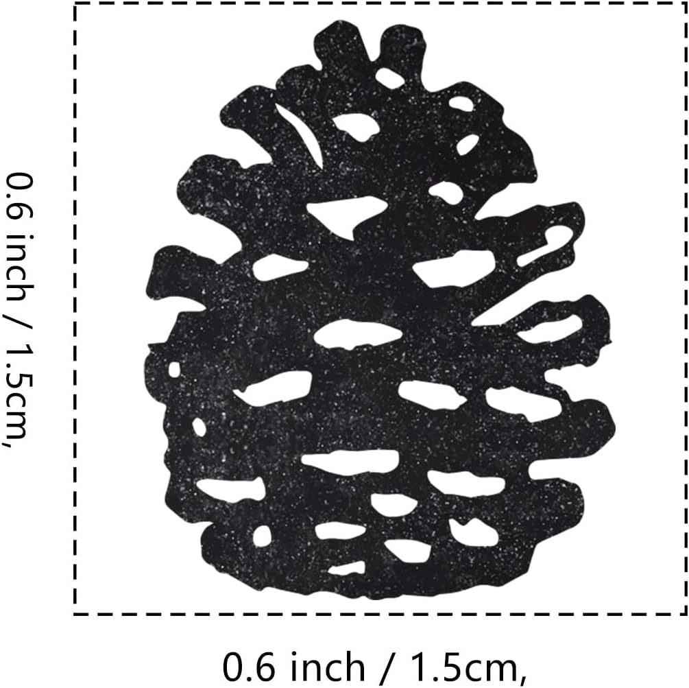 Pinecone Rubber Stamp, 3/5 Inch Small Mini Pine Cones Stamp for Christmas Scrapbooking Card Planner