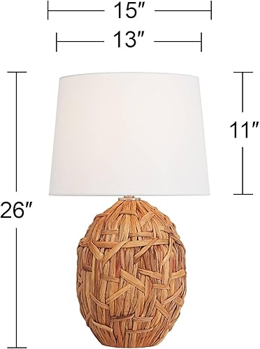 Miniatura 4 de 360 Lighting Nantucket - Juego de 2 lámparas de mesa rústicas de 26 pulgadas de alto, estilo casa de campo, estilo rústico natural, sala de estar,